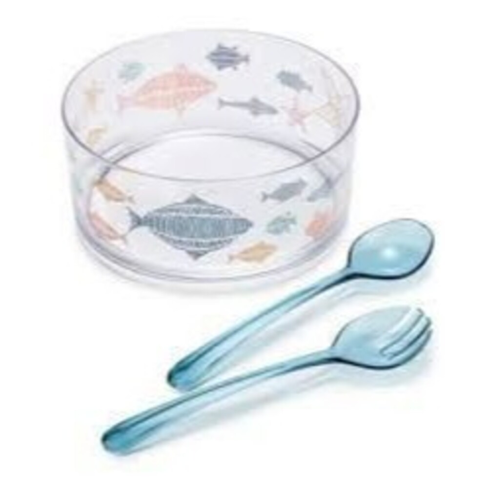 The Cellar Acrylic Salad Bowl with Servers NEW